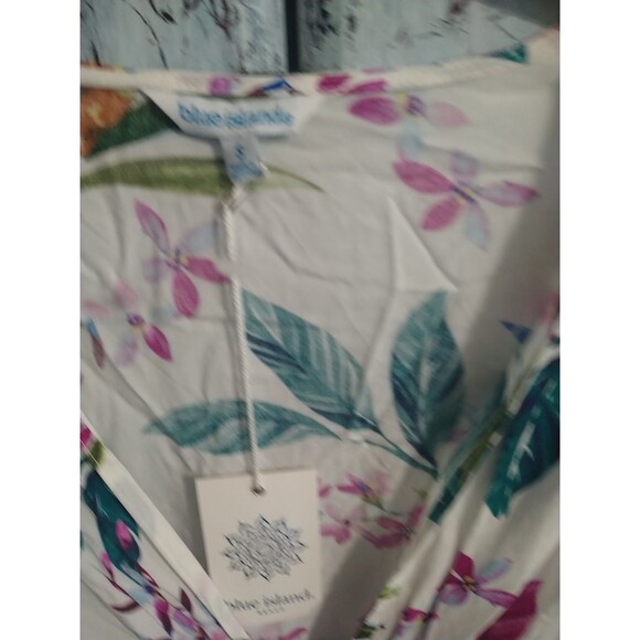 Blue Island Bathing Suit Cover Up Boho Nwt Size Small Floral Multicolor - Picture 5 of 9